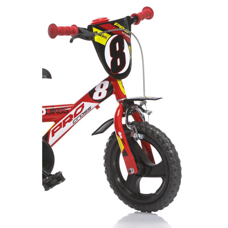 Dino bikes bicicleta dino para niños pro cross 12 pulgadas rojo negro