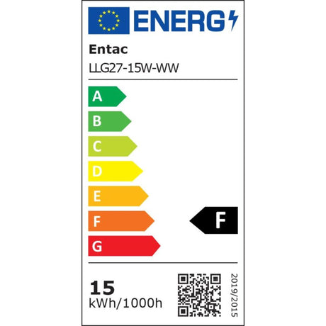 Lámpara LED Entac 15w - casquillo E27, 3000 kelvin blanco cálido, 1340 lúmenes