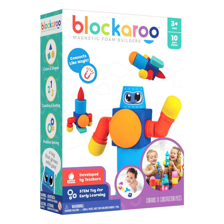 Blockaroo caja de robot con bloques magnéticos de espuma, 10 uds.