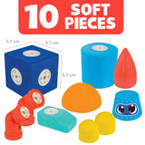 Blockaroo caja de robot con bloques magnéticos de espuma, 10 uds.