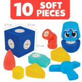 Blockaroo bloques magnéticos de espuma caja de avión, 10 uds.