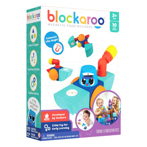Bloques magnéticos de espuma Blockaroo, caja para barcos, 10 uds.