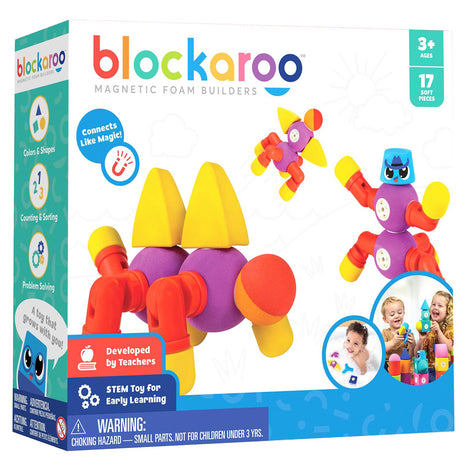 Blockaroo bloques magnéticos de espuma animales, 17 uds.