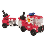 Clics bomberos bloques de construcción 8 en 1 - juguetes sostenibles hechos de plástico reciclado - set de construcción 8 en 1 - juguetes niños y niñas 4,5,6,7,8 años - juguetes educativos - juguetes Montessori - juguetes de construcción