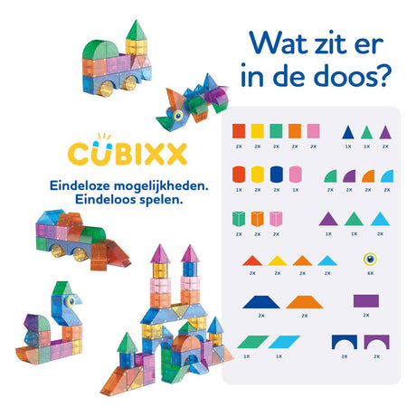 Juguetes de construcción magnéticos Clics cubixx - 64 uds.