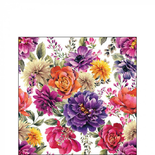 Servilleta ambiente 25cm anne white fsc mix