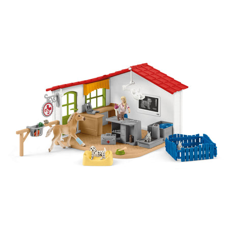 Schleich farm world consultorio veterinario con animales 42502