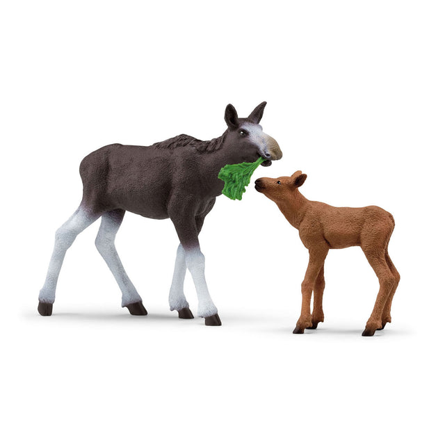 Schleich Wildlife Moose con ternero 42603