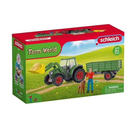 Tractor Schleich Farm World con remolque 42608