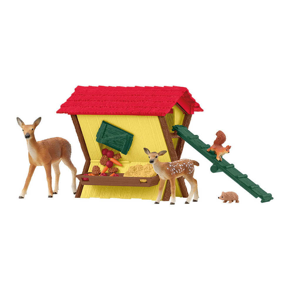 Schleich Farm World alimenta a los animales del bosque 42658