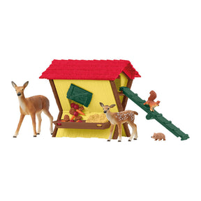 Schleich Farm World alimenta a los animales del bosque 42658