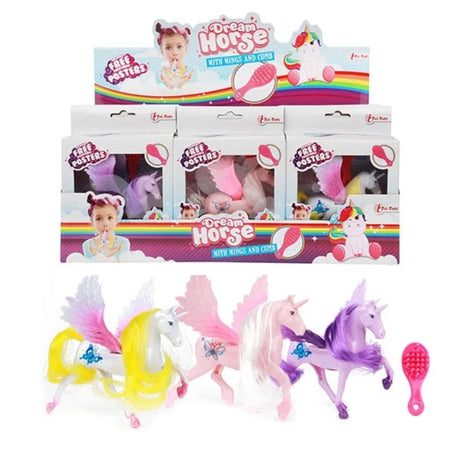 Toi-toys toi juguetes caballo de ensueño unicornio pegaso con cepillo