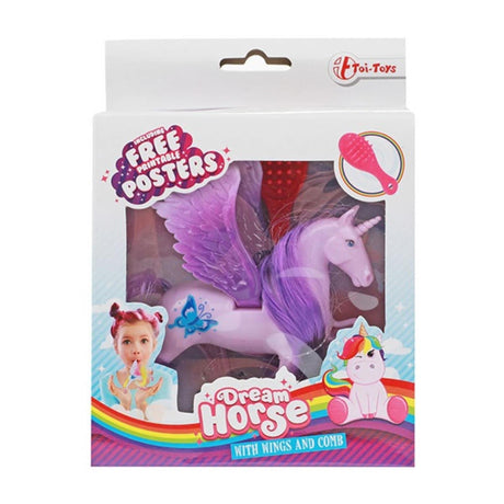 Toi-toys toi juguetes caballo de ensueño unicornio pegaso con cepillo