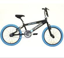 Bicicleta Freestyle 20 Negro Mate (Banda Azul)