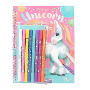 Libro para colorear Ylvi con rotuladores | 12 piezas