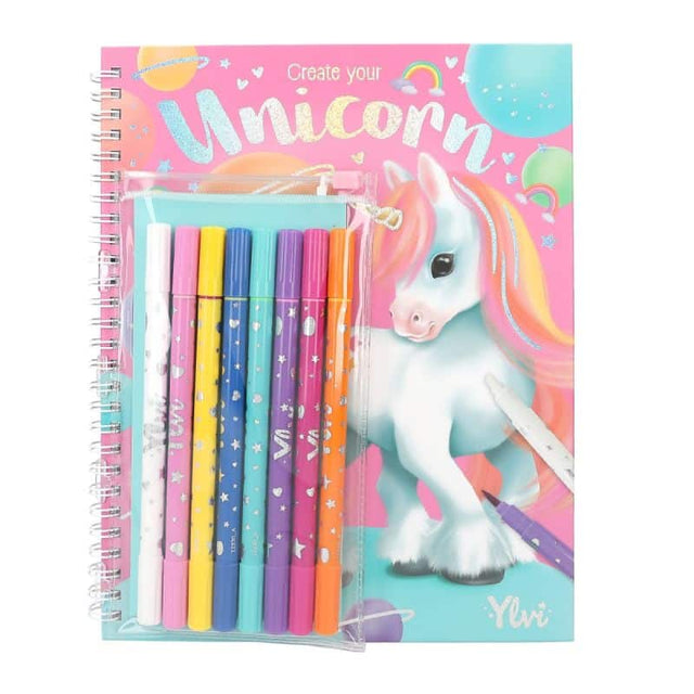 Libro para colorear Ylvi con rotuladores | 12 piezas