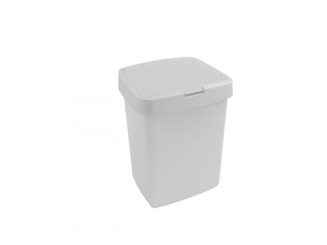 Sunware cubo de basura delta 10 litros tapa abatible blanco 25,1x21,7x32,6cm