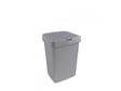 Sunware cubo de basura delta 25 litros tapa abatible plástico gris 39,7x34,5x56,4cm