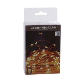Alambre de cobre con 80 luces LED