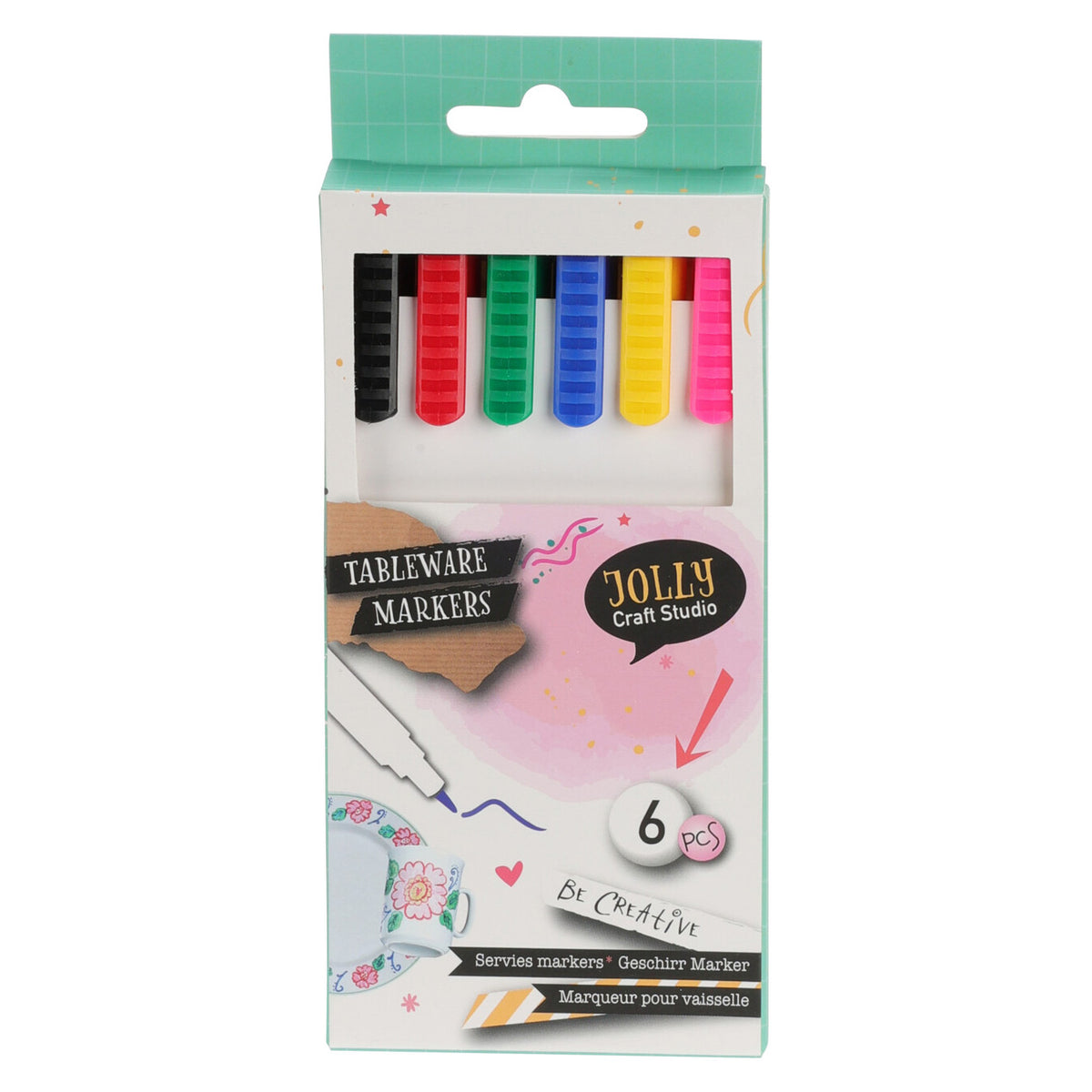 Rotuladores de porcelana, 6 uds.