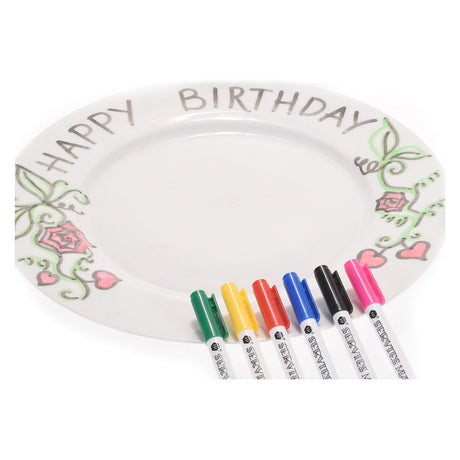 Rotuladores de porcelana, 6 uds.