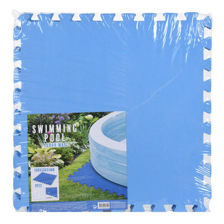 Baldosas para piscina espuma azul 50x50cm 9 piezas