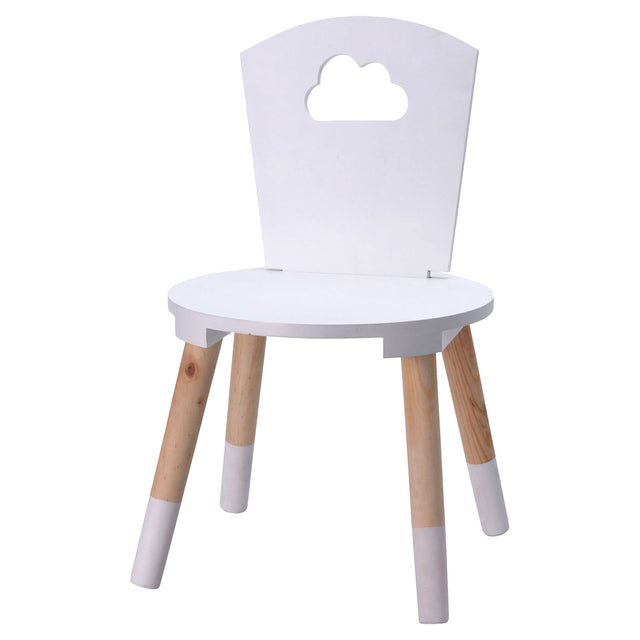 trona de madera blanca