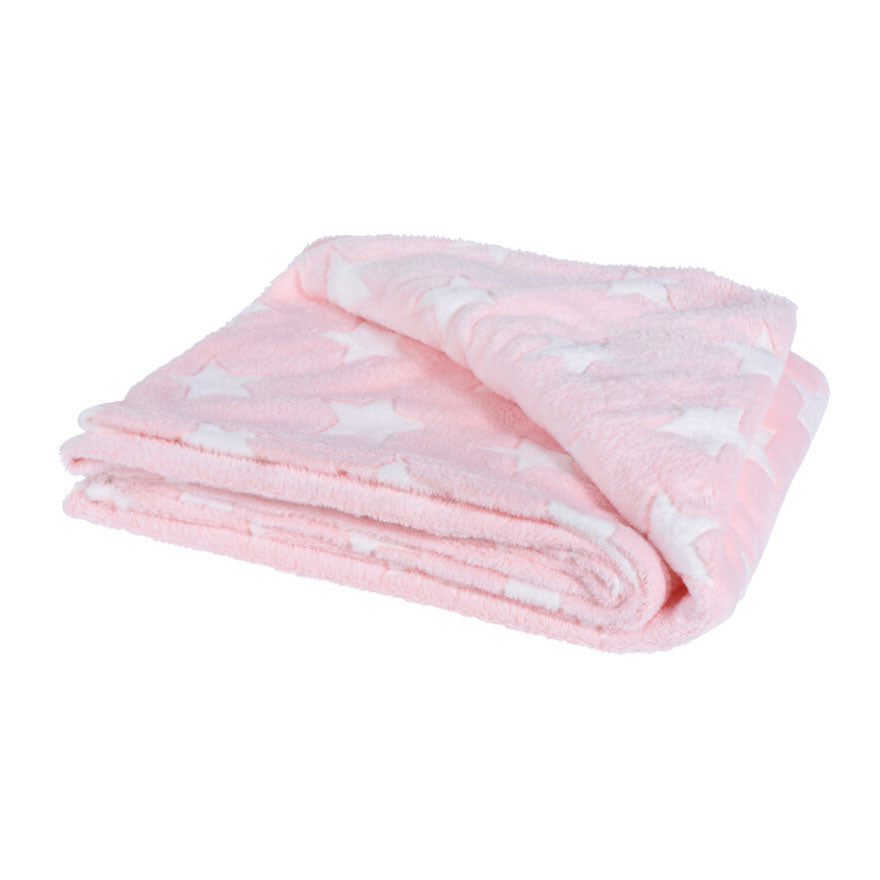 Rosa manta de lana