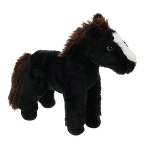 caballo de peluche negro