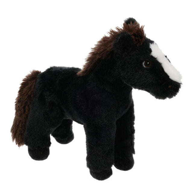 caballo de peluche negro