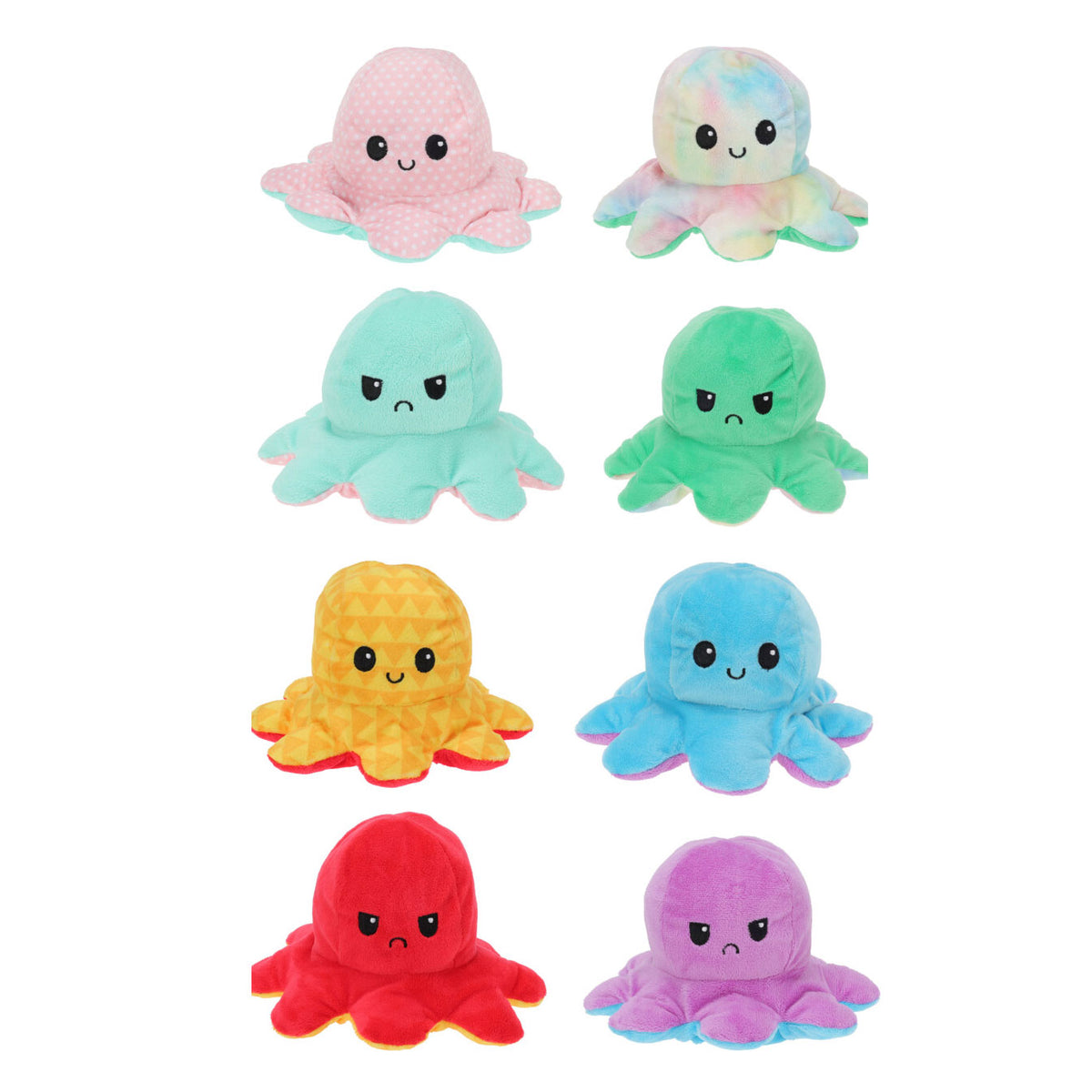 Pulpo de peluche reversible