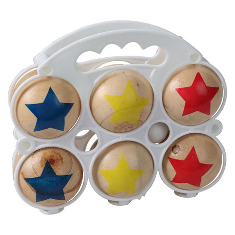 Juego de petanca de madera.