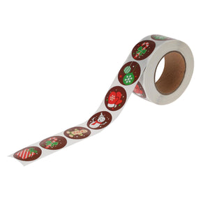 Pegatinas navideñas en rollo, 120 uds.
