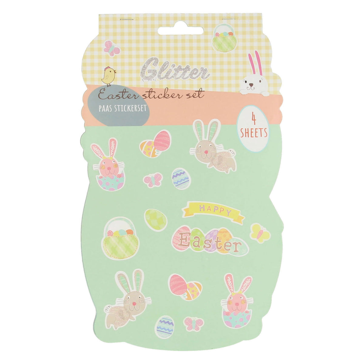 Libro de pegatinas con purpurina de Pascua