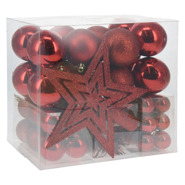Bolas de Navidad ubicadas con Peak Red, 54st.