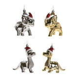 Colgante navideño dinosaurio 12cm, 24uds.