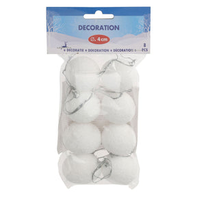 Bolas de nieve decorativas, 8 uds.
