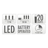 Slinger Snowball 20 LED LED, 190 cm