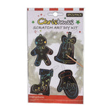 Perchas navideñas Scratch art, 4 piezas.