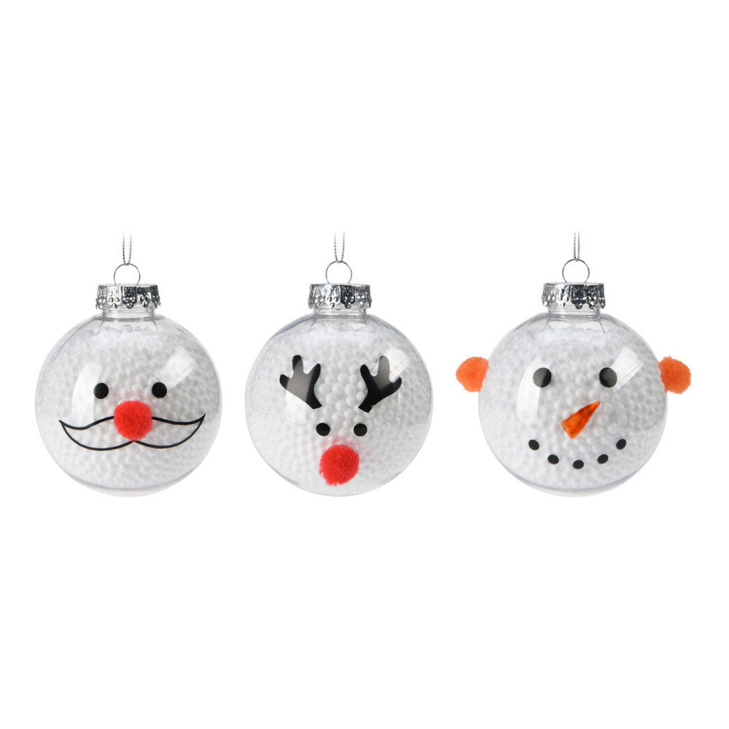 Muñeco de nieve de Navidad de Navidad 8 cm, juego de 12 piezas
