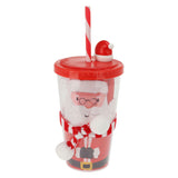 Beber tazas de Navidad con paja, set de 12 piezas