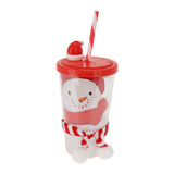 Beber tazas de Navidad con paja, set de 12 piezas