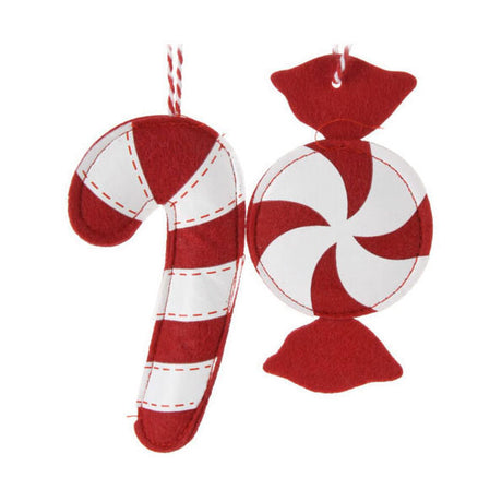 Ngk Perchas navideñas de fieltro para dulces, juego de 12
