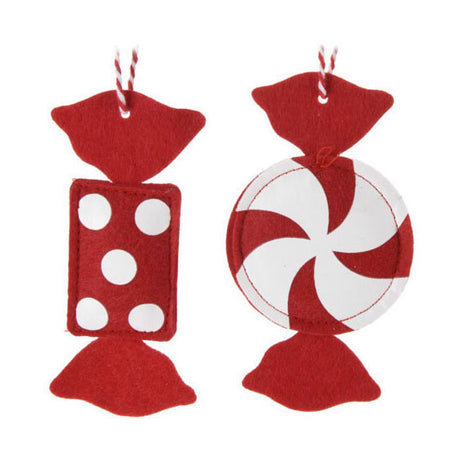 Ngk Perchas navideñas de fieltro para dulces, juego de 12