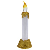 Vela liderada con brillo navideño, 15 cm.