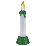 Vela liderada con brillo navideño, 15 cm.