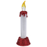 Vela liderada con brillo navideño, 15 cm.