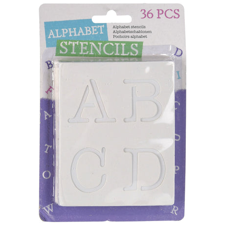 Plantillas de letras, 36 uds.