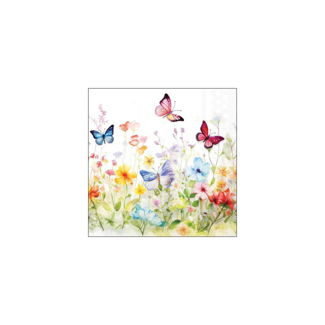 Servilletas Ambiente 33cm mariposas en el campo