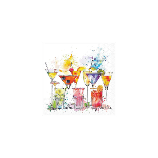 Servilletas Ambiente 33cm salpicando bebidas.